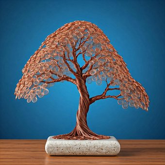 Cobre, Árbol, Hecho A Mano, Artesanía