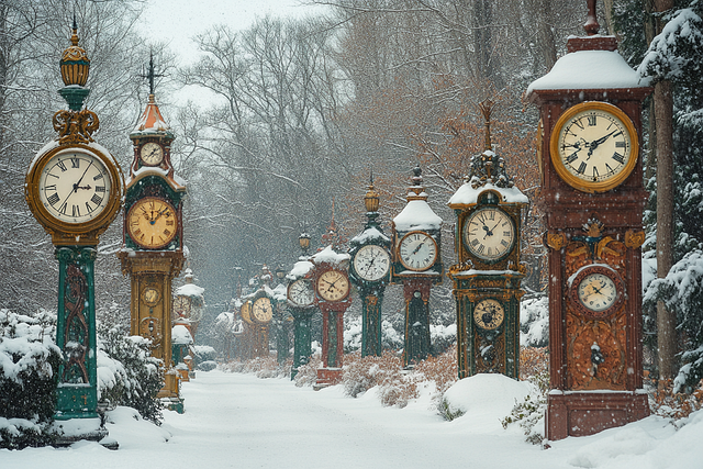 Free clocks grandfather clocks snow illustration