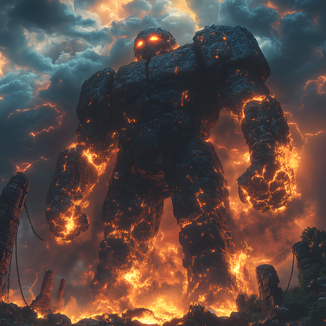 Free ai generated colossus giant illustration