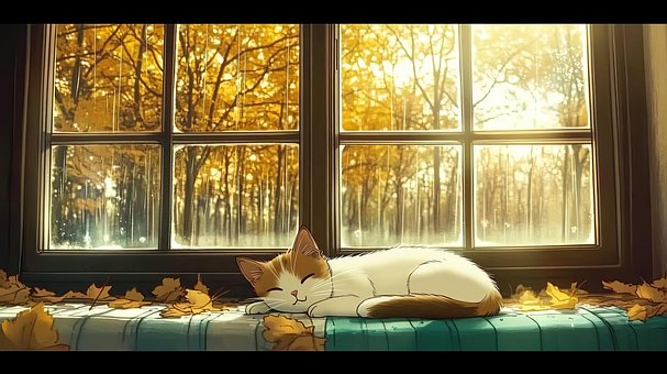 Free Cat Window illustration and picture