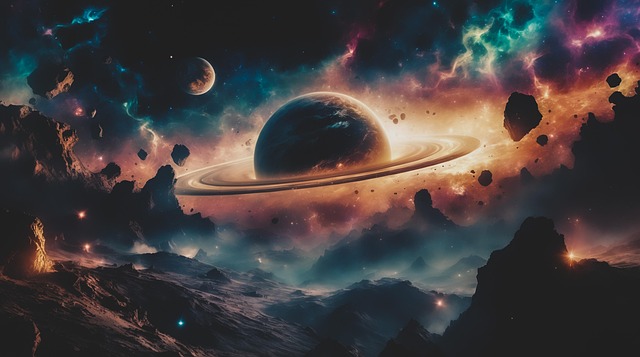 Free ai generated space planet illustration
