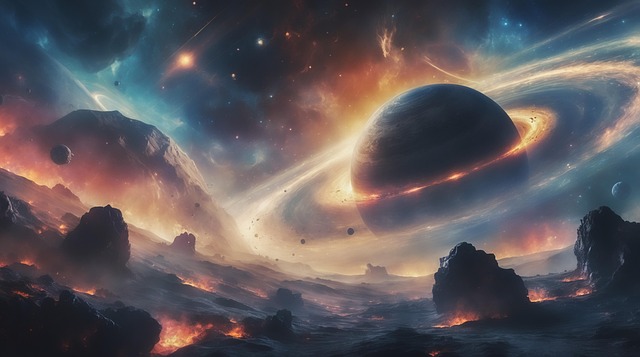 Free ai generated space planet illustration