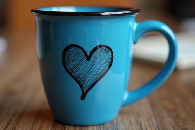 Free valentine's day cup mug illustration