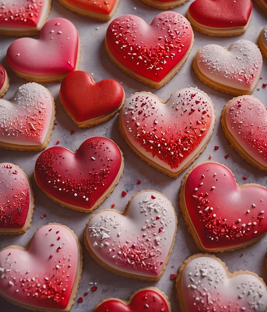Free valentine's day cookies hearts illustration