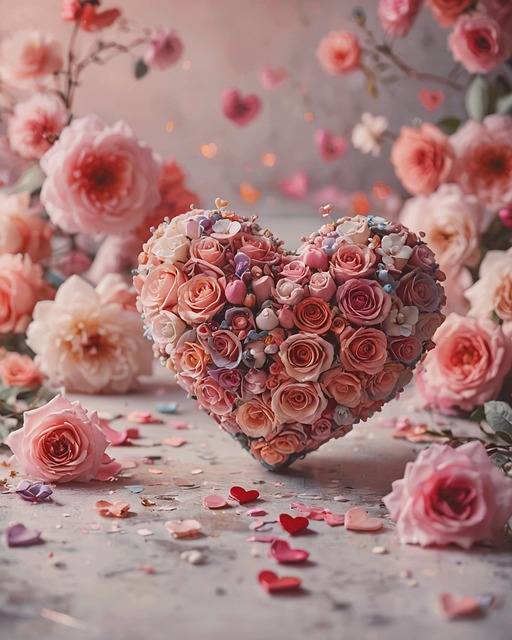 Free valentine's day roses flowers illustration