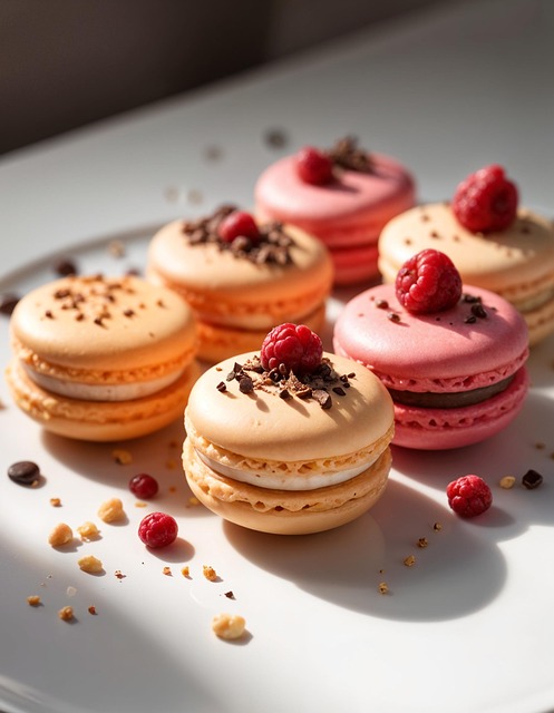 Free ai generated macarons nature illustration