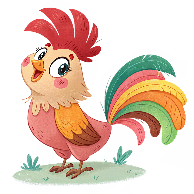 Free ai generated nature rooster illustration