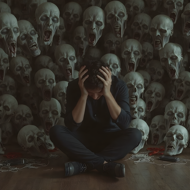 Free ai generated stress depression illustration