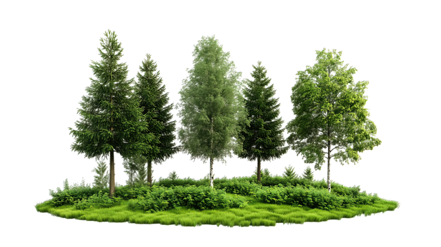 Free ai generated trees forest illustration
