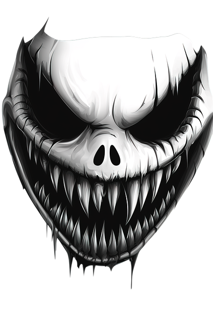 Free ai generated skull halloween illustration