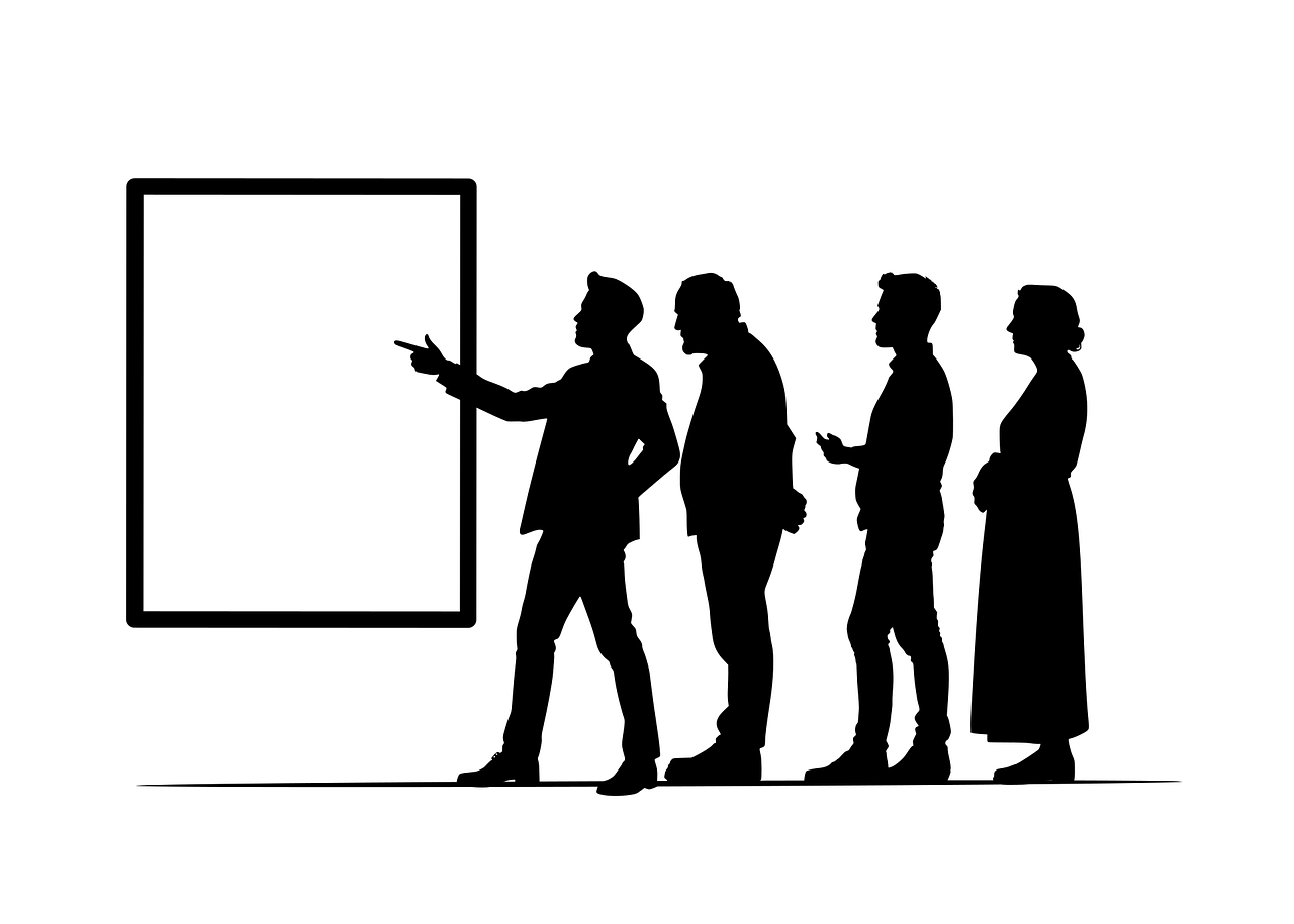 download-leadership-presentation-silhouette-royalty-free-vector