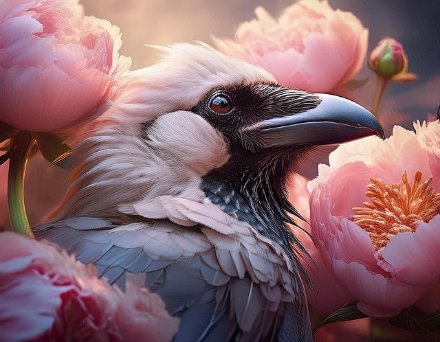 Free ai generated crow bird illustration