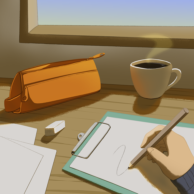 Koffie, Ochtend, Tekening, Tekenen