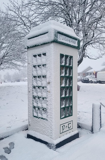 Free Phone Booth Winter photo and picture