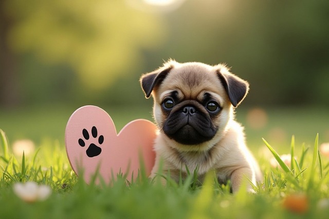 Free ai generated pug dog illustration