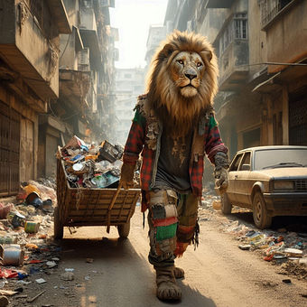 Free Lion Lazy illustration and picture