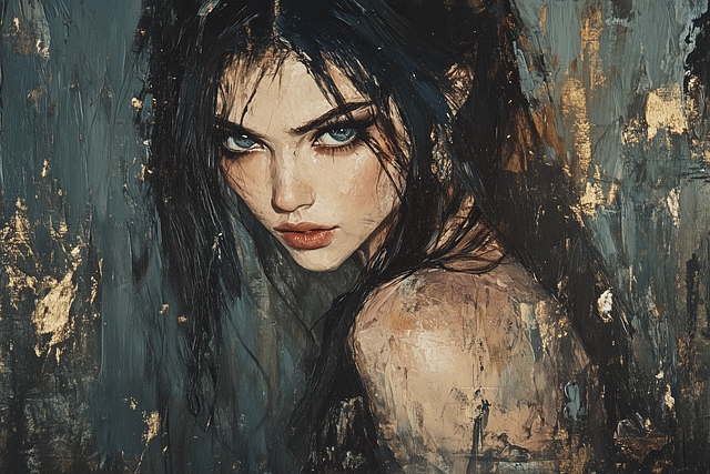 Free woman portrait character illustration