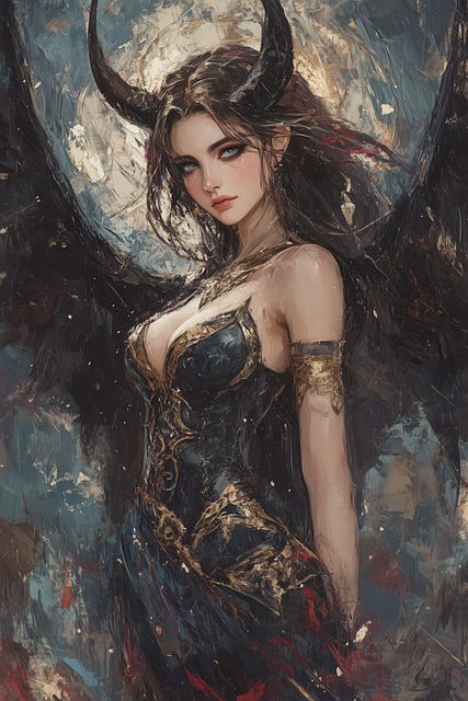 Free woman ishtar goddess illustration