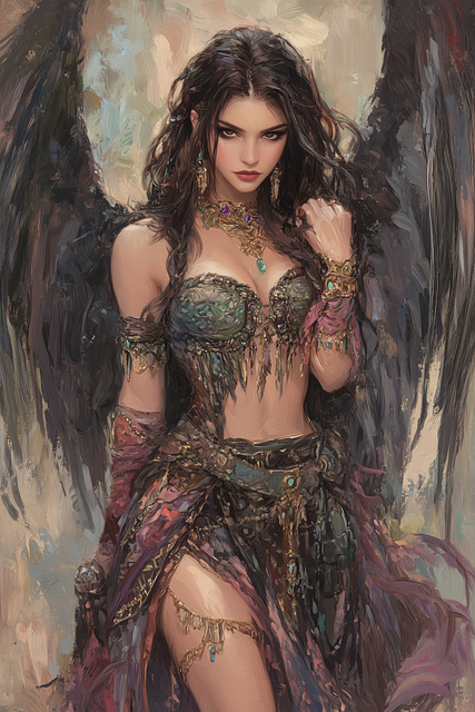 Free woman ishtar goddess illustration