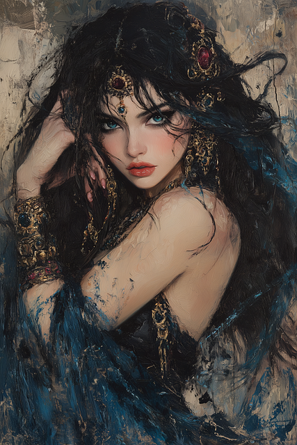 Free woman goddess paganism illustration