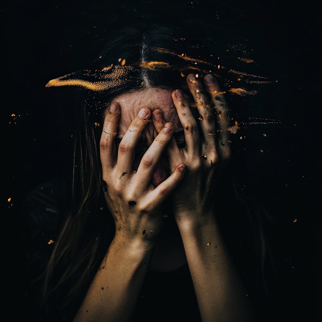 Free anxiety distress depression illustration