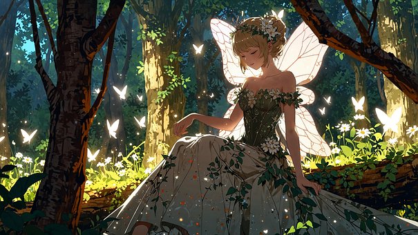 Mariposa, Ella, Flores
