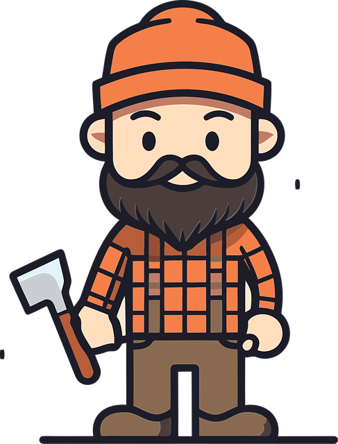 Free man lumberjack beard vector