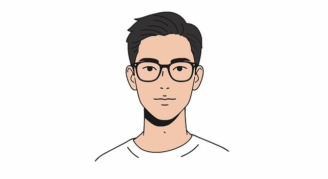 Free man eyeglasses cartoon illustration