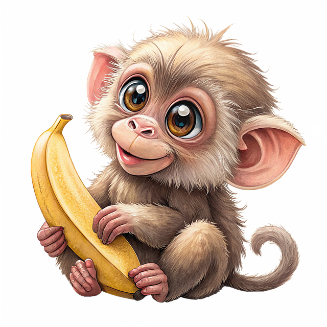 Free ai generated monkey animal illustration