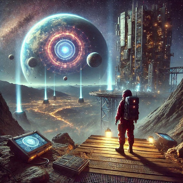 Free ai generated planet astronaut illustration