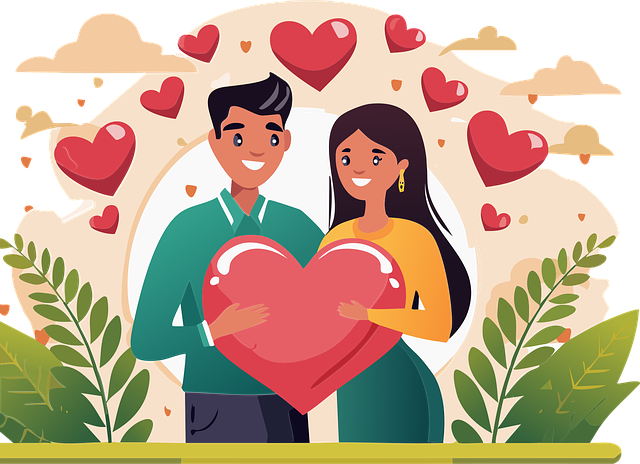 Free valentine couple love vector