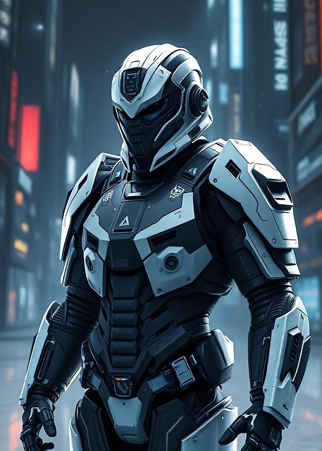 Free ai generated warrior android illustration