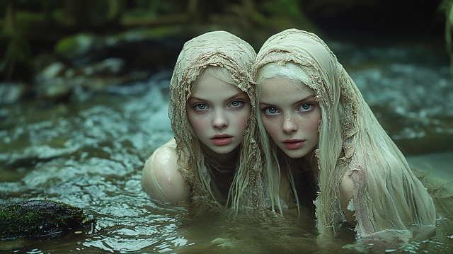 Free ai generated women mermaids illustration