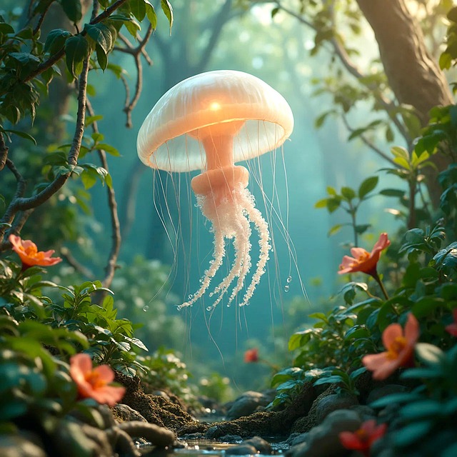 Free ai generated jellyfish water illustration