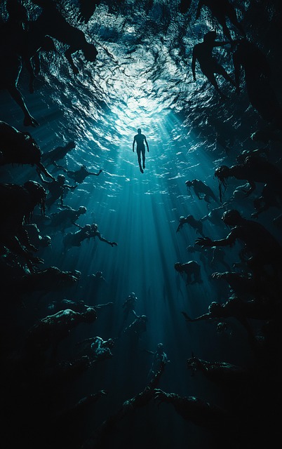 Free ai generated diver zombies illustration