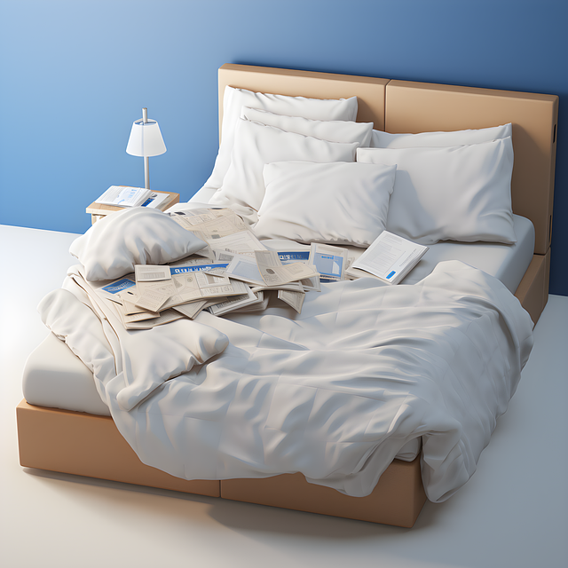 Free ai generated bed books illustration