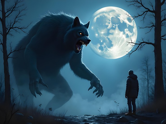 Free ai generated werewolf creature illustration