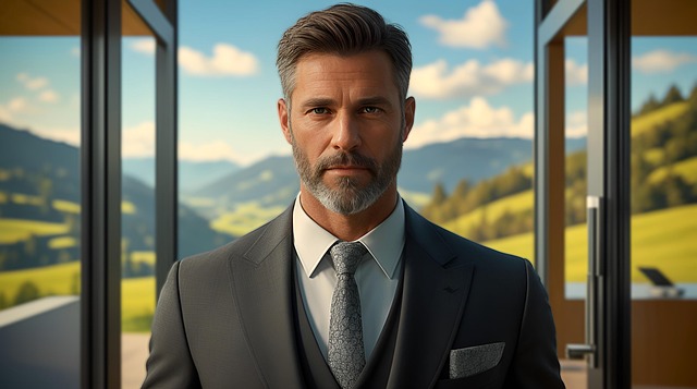 Free man businessman portrait illustration
