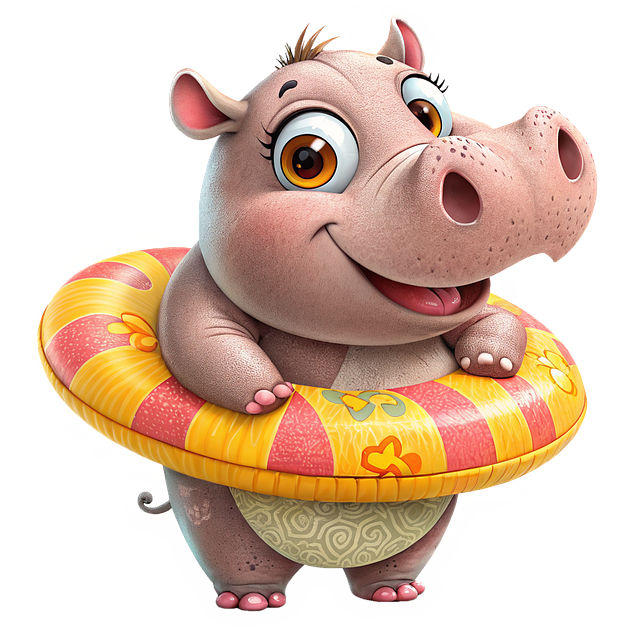 Download free HD stock image of Ai Generated Nature Free ai generated nature hippo illustration
