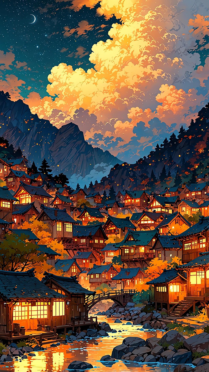 村庄 夜晚 灯 - Pixabay上的免费图片