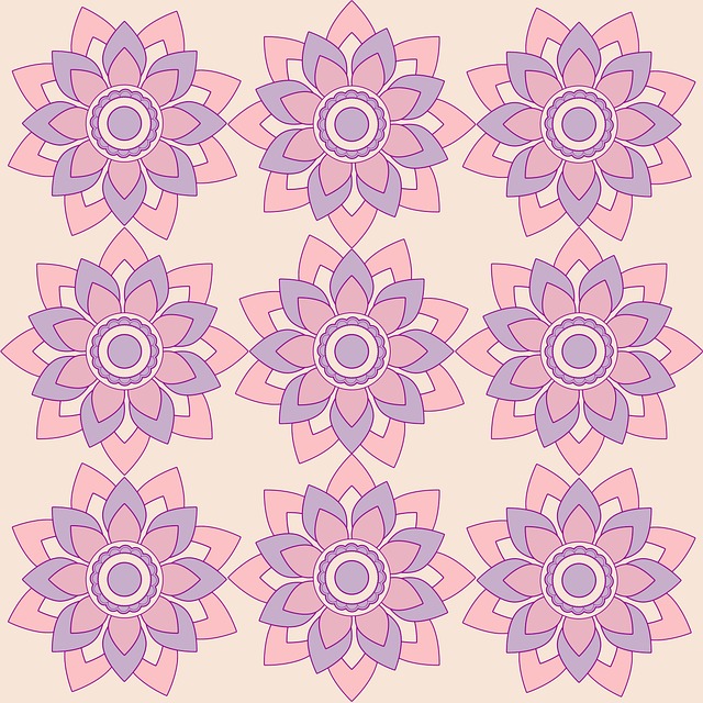 Free flowers pattern design illustration
