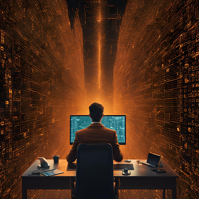 Free man network cyber security illustration