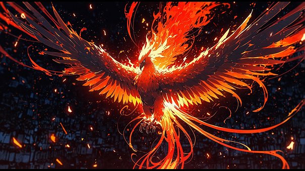 Fuego, Pájaro, Fondo De Pantalla