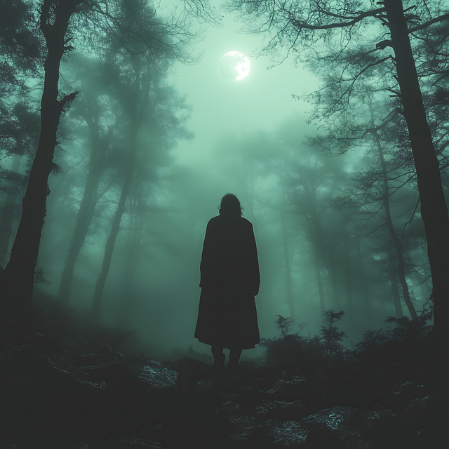 Free ai generated man silhouette illustration
