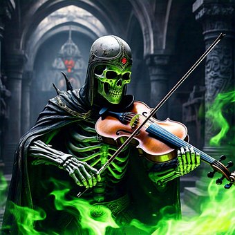 Free Skeleton Fiddle illustration and picture