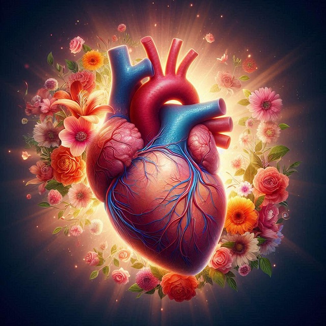 Free ai generated heart flowers illustration