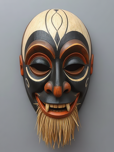 Free mask african tribal illustration