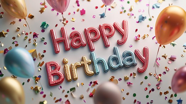 Free Balloons Confetti illustration and picture