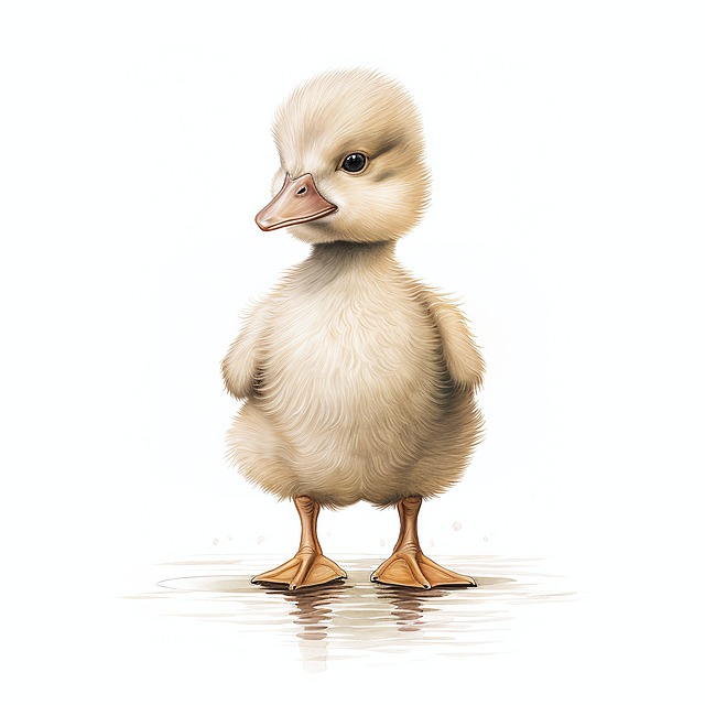 Entlein, Vogel, Niedlich, Aquarell, Tier
