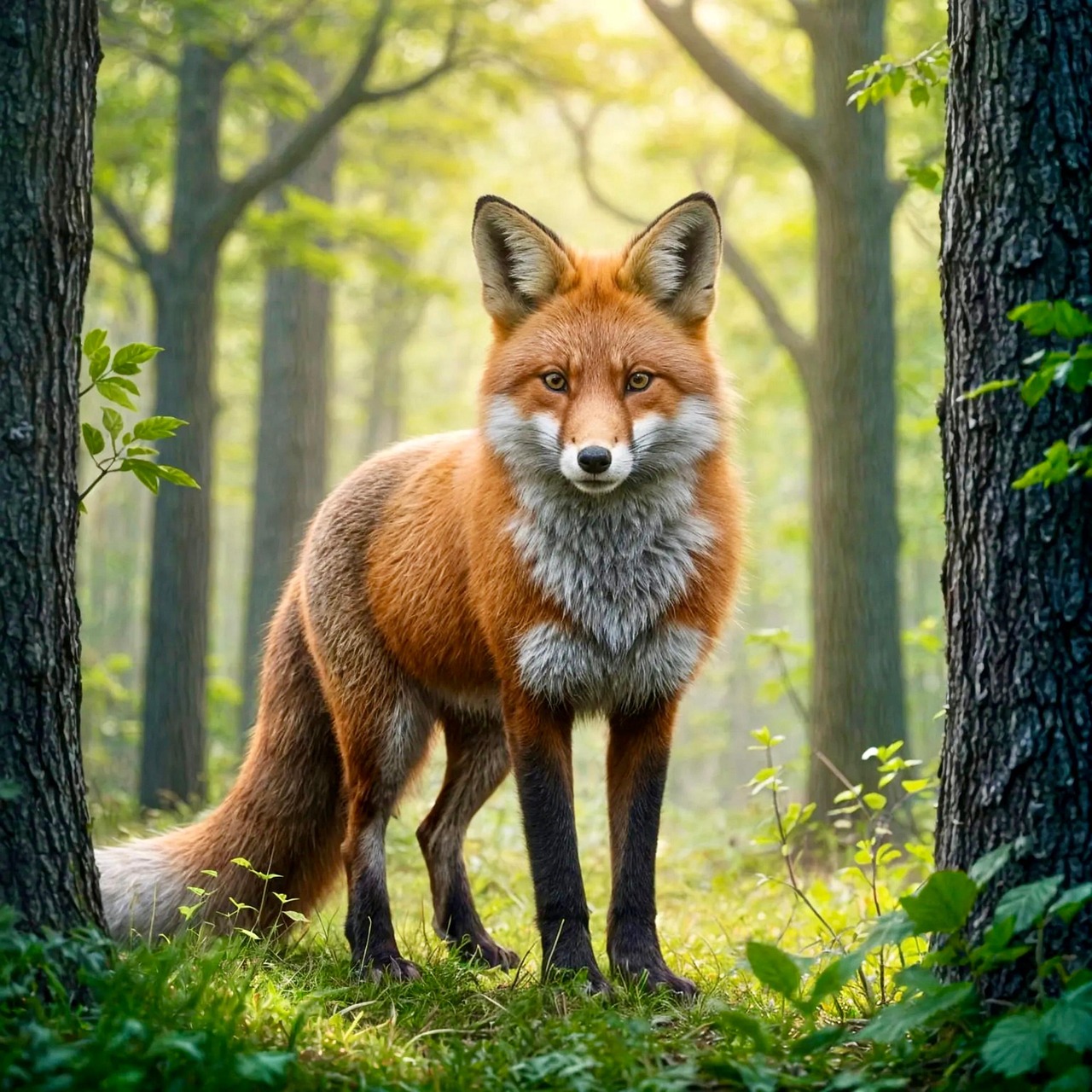 Pretty Fox Download Pretty, Fox, Forest. Royalty-Free Stock Illustration Image ...